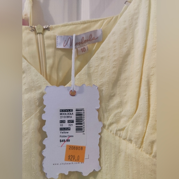 Women's Mooloola Yellow Sundress Size 10 - Picture 4 of 4